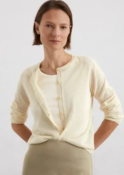 Feinstrick-Cardigan regular aus Organic Cotton-Mix