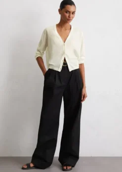 Feinstrick-Cardigan slim aus Organic-Cotton-Mix