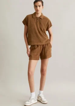 Frottee-Poloshirt wide aus softem Organic Cotton