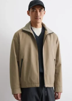 Gefütterte Jacke regular aus wasserabweisendem Micro-Twill