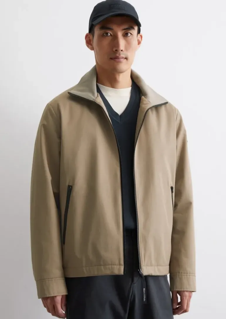 Gefütterte Jacke regular aus wasserabweisendem Micro-Twill
