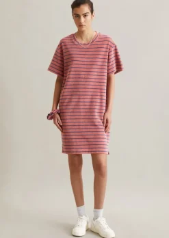 Gestreiftes Frottee-Kleid relaxed aus softem Organic Cotton