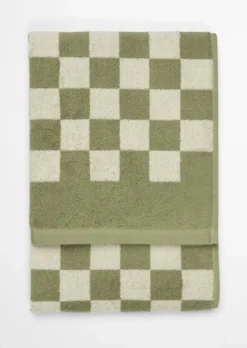 Handtuch Model Checker mit Jacquard-Karomuster