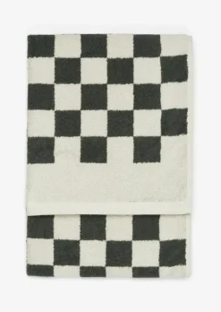 Handtuch Model Checker mit Jacquard-Karomuster