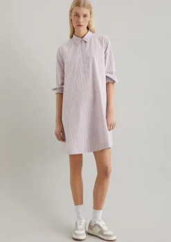 Hemdblusenkleid A-Shape mit garngefärbten Streifen