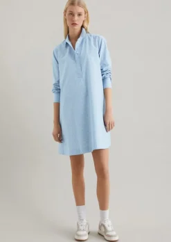 Hemdblusenkleid A-Shape mit garngefärbten Streifen