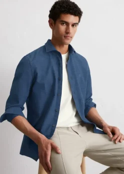Hemd shaped aus leichtem Bio-Baumwoll-Chambray