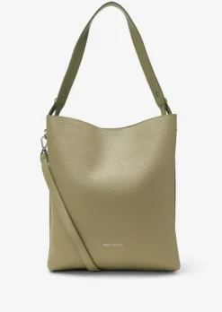 Hobo Bag medium aus genarbtem Rindleder