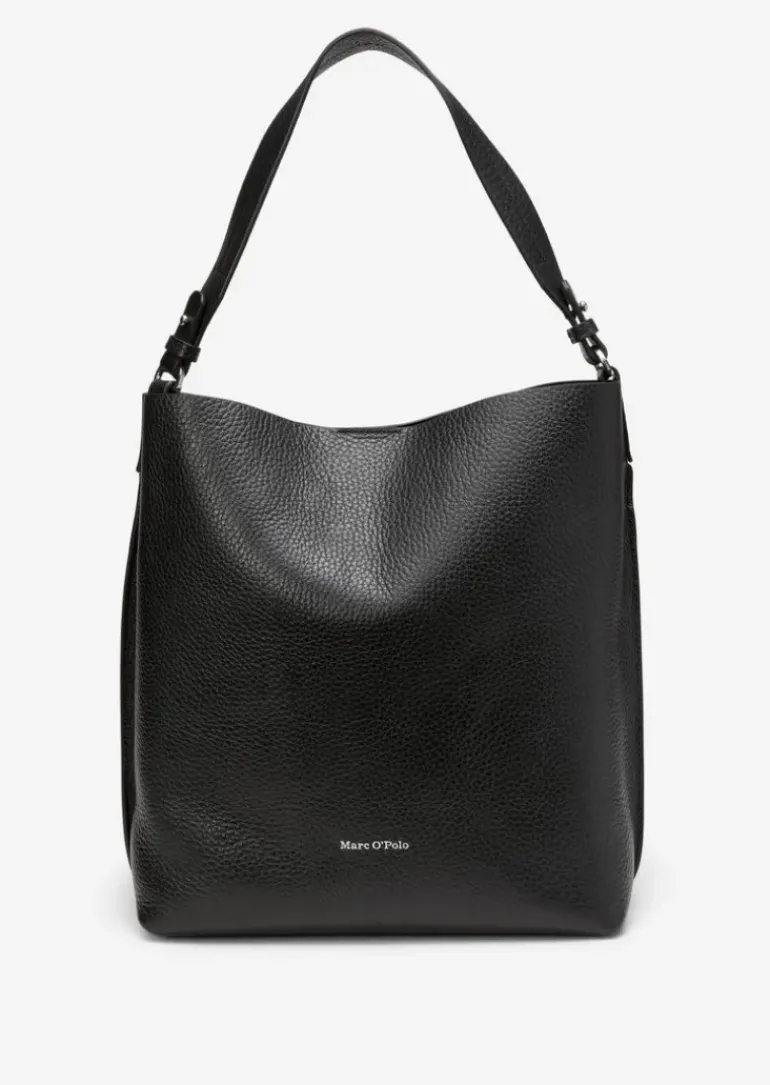 Hobo Bag medium aus genarbtem Rindleder