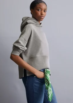Hoodie relaxed mit breitem Rippbund