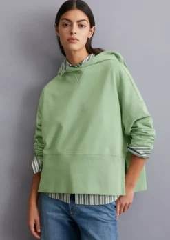 Hoodie relaxed mit breitem Rippbund