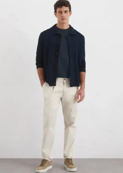 Hose Model Morot jogger pleats aus Papertouch-Cotton-Stretch-Qualität