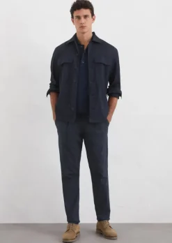 Hose Model Morot jogger pleats aus Papertouch-Cotton-Stretch-Qualität