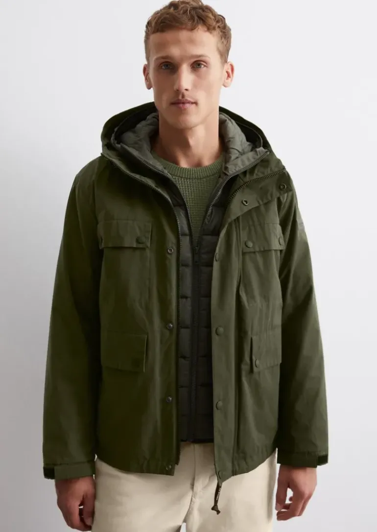 2-in-1 Kapuzen-Jacke regular wasserabweisend und wärmend