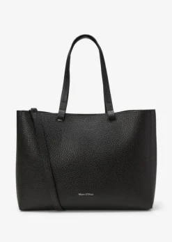 3-in-1 Shopper medium aus genarbtem Rindleder