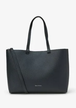 3-in-1 Shopper medium aus genarbtem Rindleder
