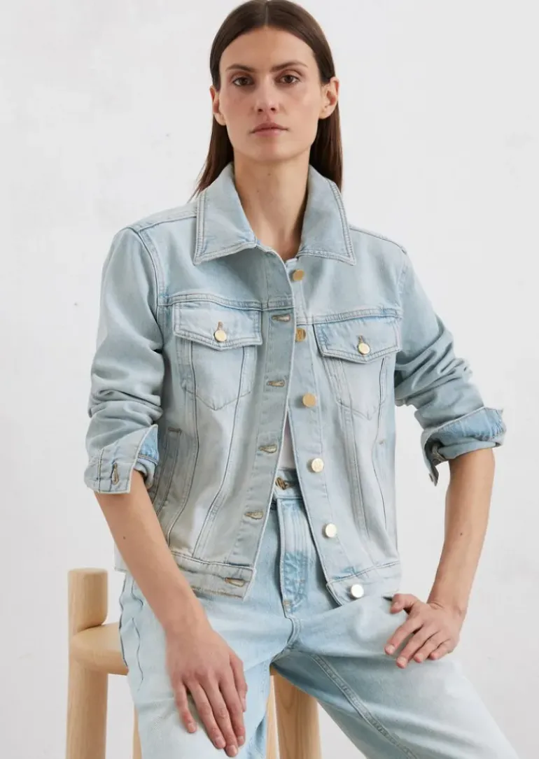 Jeansjacke regular aus Baumwolle-Lyocell-Stretch