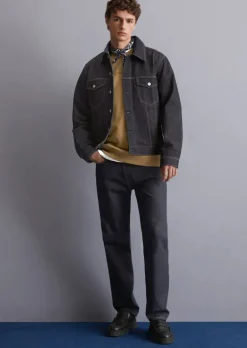 Jeansjacke regular aus festem Bio-Baumwoll-Denim