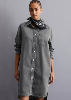 Jeanskleid oversized aus Rigid Denim