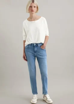 Jeans Model Freja boyfriend cropped aus Bio-Baumwolle-Lyocell-Mix