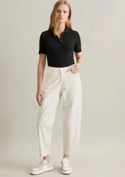 Jeans Model Stine barrel cropped aus Organic Cotton Stretch
