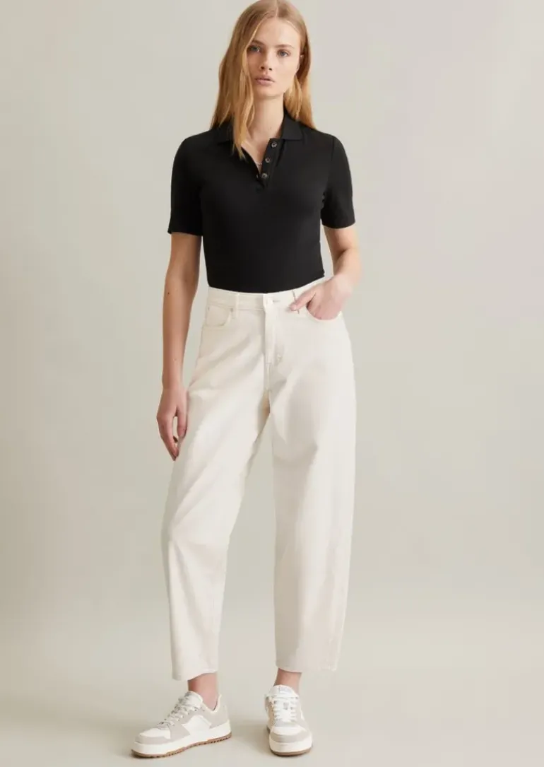 Jeans Model Stine barrel cropped aus Organic Cotton Stretch