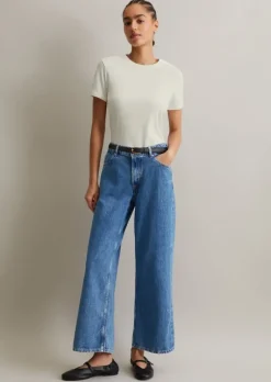 Jeans Model Tomma wide cropped aus reinem Organic Cotton