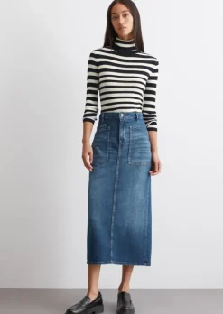 Jeansrock regular aus Cashmere Touch Denim