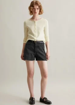 Jeansshorts Model Auri shaped flared aus Rigid-Denim