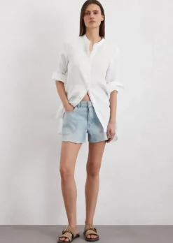 Jeansshorts regular aus Baumwolle-Lyocell-Stretch