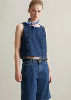 Jeans-Top cropped aus reinem Organic Cotton