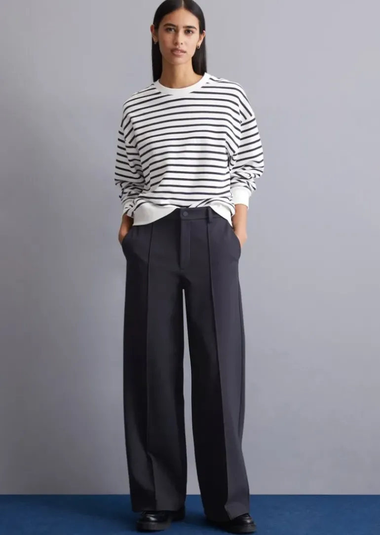 Jersey Straight Leg Pants aus kompakter Interlock-Qualität
