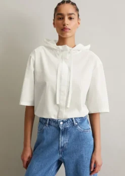 Kapuzenbluse relaxed aus Organic Cotton