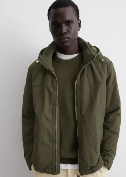 Kapuzen-Jacke regular aus wasserabweisendem, recyceltem Material