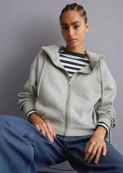 Kapuzen-Sweatjacke relaxed aus Organic Cotton