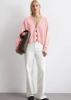 Kaschmir-Cardigan oversize cropped mit hohem Tragekomfort
