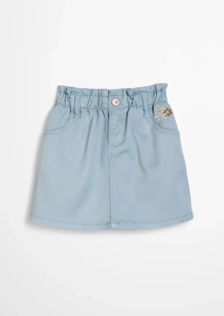 KIDS-GIRLS Jeansrock mit gestickten Blümchen