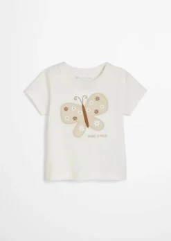 KIDS-GIRLS T-Shirt mit Schmetterlings-Applikation