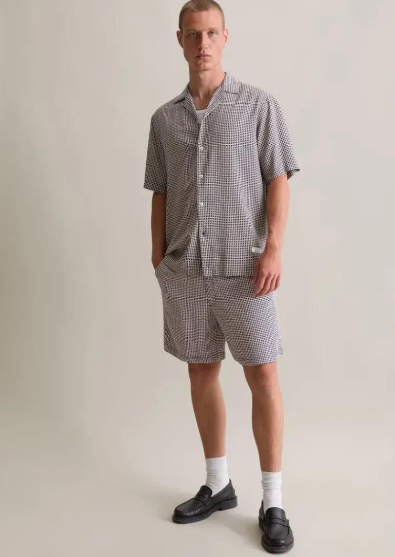 Kurzarm-Hemd regular aus softer Viskose