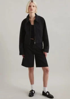 Kurze Denim-Jacke oversized aus Organic-Cotton-Lyocell-Modal-Mix