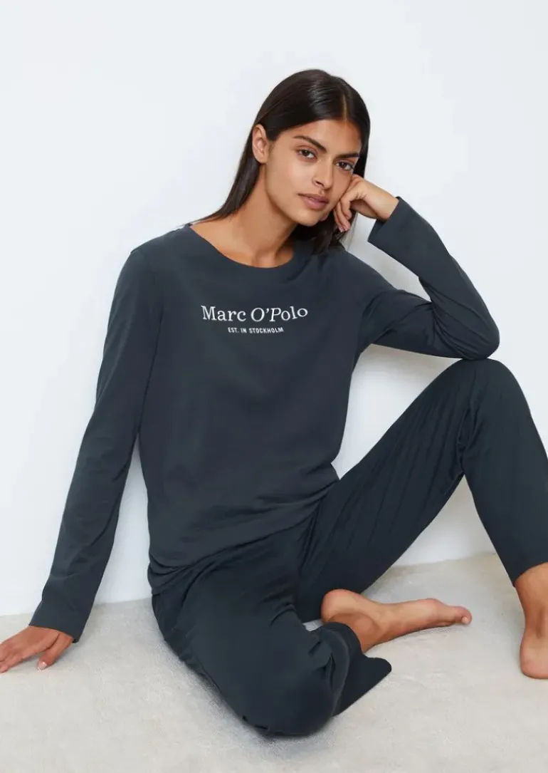 Langarm-Lounge-Shirt aus Bio-Baumwoll-Jersey
