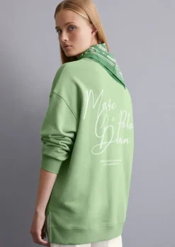 Langes Sweatshirt relaxed aus Bio-Baumwoll-Mix