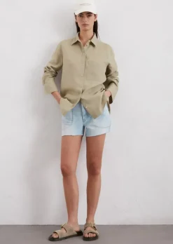 Leinenbluse regular aus leichter Qualität