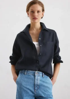 Leinenbluse regular aus leichter Qualität