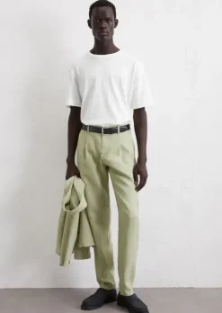 Leinenhose Model Osby jogger pleats mit elastischem Bund