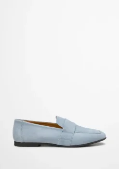 Loafer aus weichem Velours-Rindleder