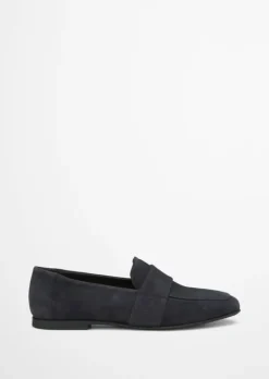 Loafer aus weichem Velours-Rindleder