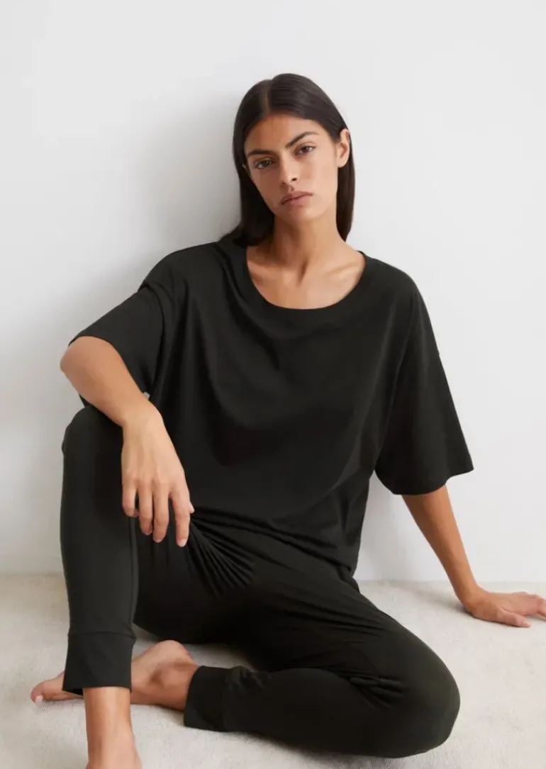 Lounge-Cropped-Top aus reiner Bio-Baumwolle