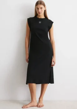 Loungekleid aus weichem Ripp-Jersey