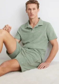 Lounge-Poloshirt in flauschiger Frottee-Qualität